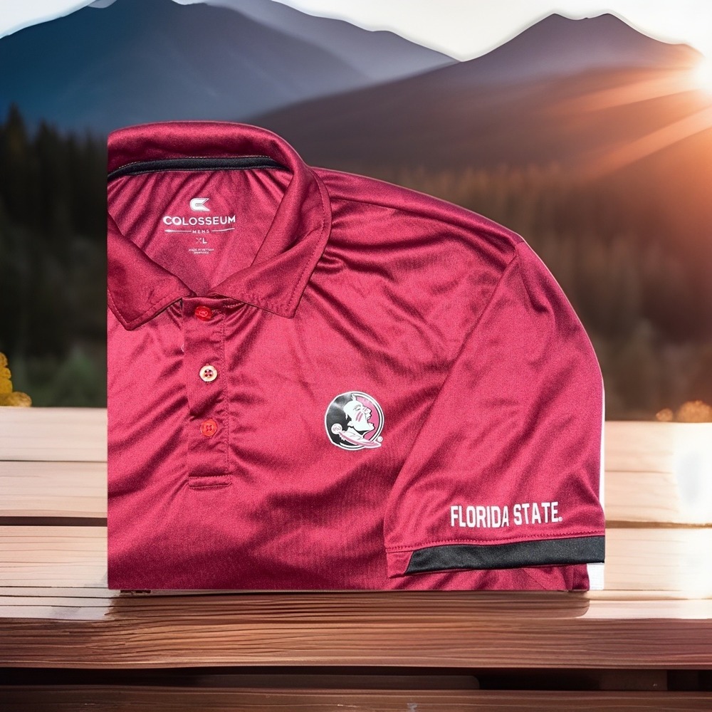 Florida State Seminoles Polo Shirt, Colosseum Manufacture, Size XL, - Picture 1 of 11